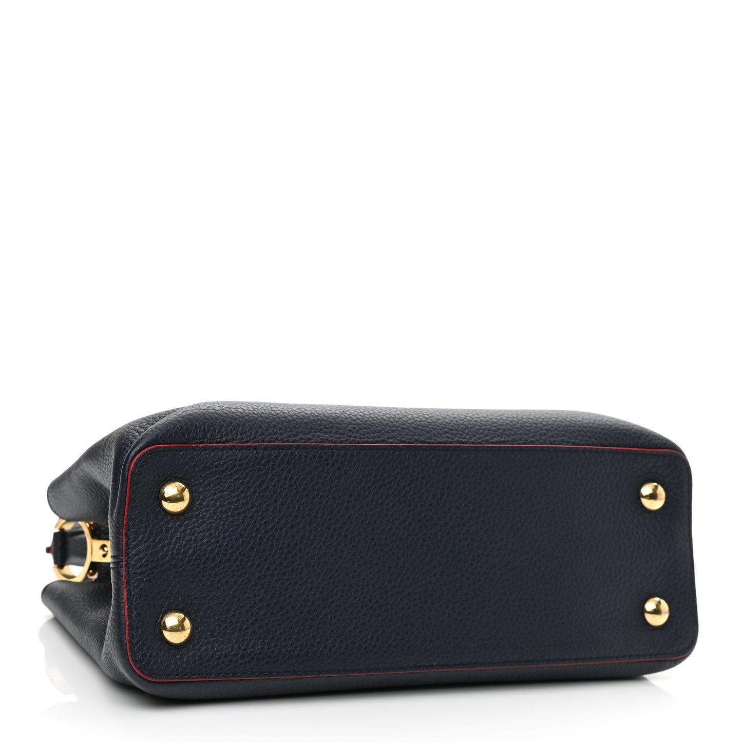 Taurillon Capucines PM Marine Rouge
