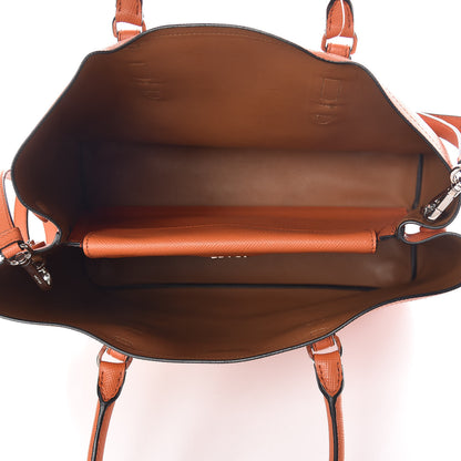 Prada Saffiano Cuir Medium Double Handle Tote Papaya 6 of 11