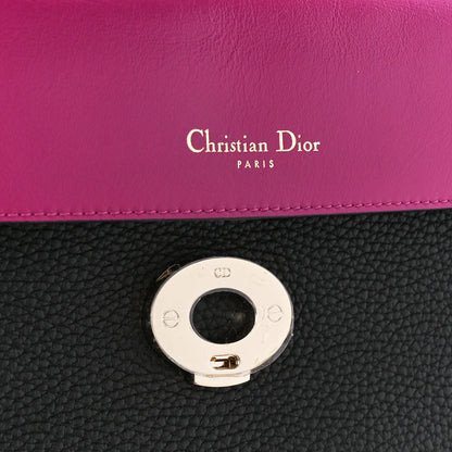 Christian Dior Bullcalf Medium Be Dior Flap Black Fraise 7 of 12