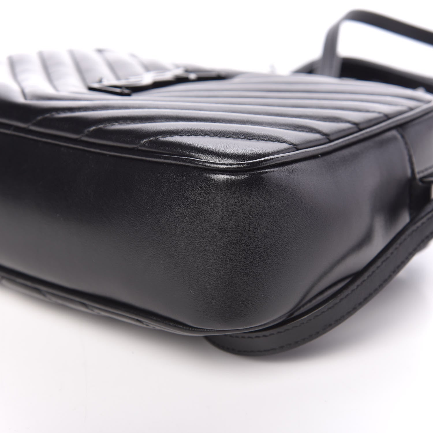 Saint Laurent Calfskin Matelasse Monogram Lou Camera Bag Black 9 of 9