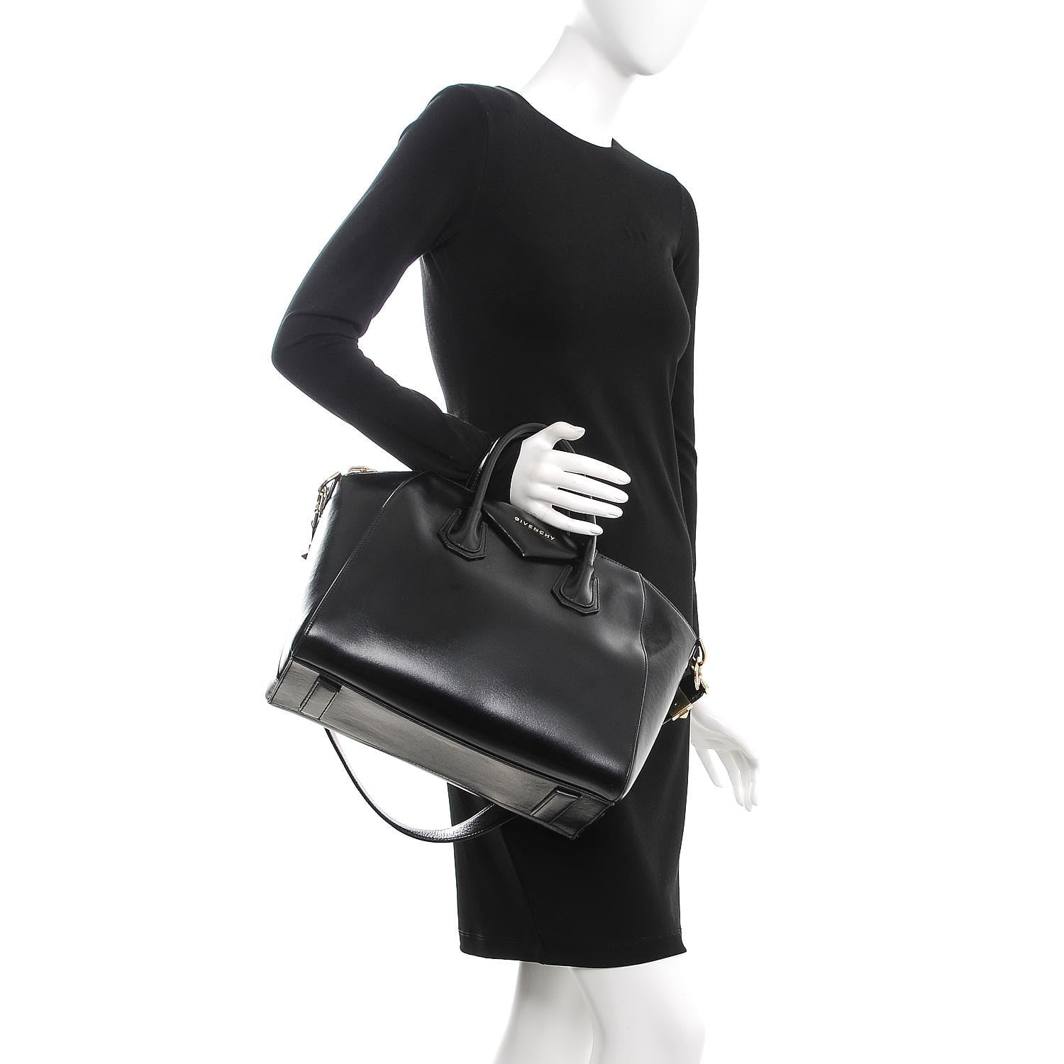 Givenchy Shiny Lord Calfskin Medium Antigona Black 2 of 14