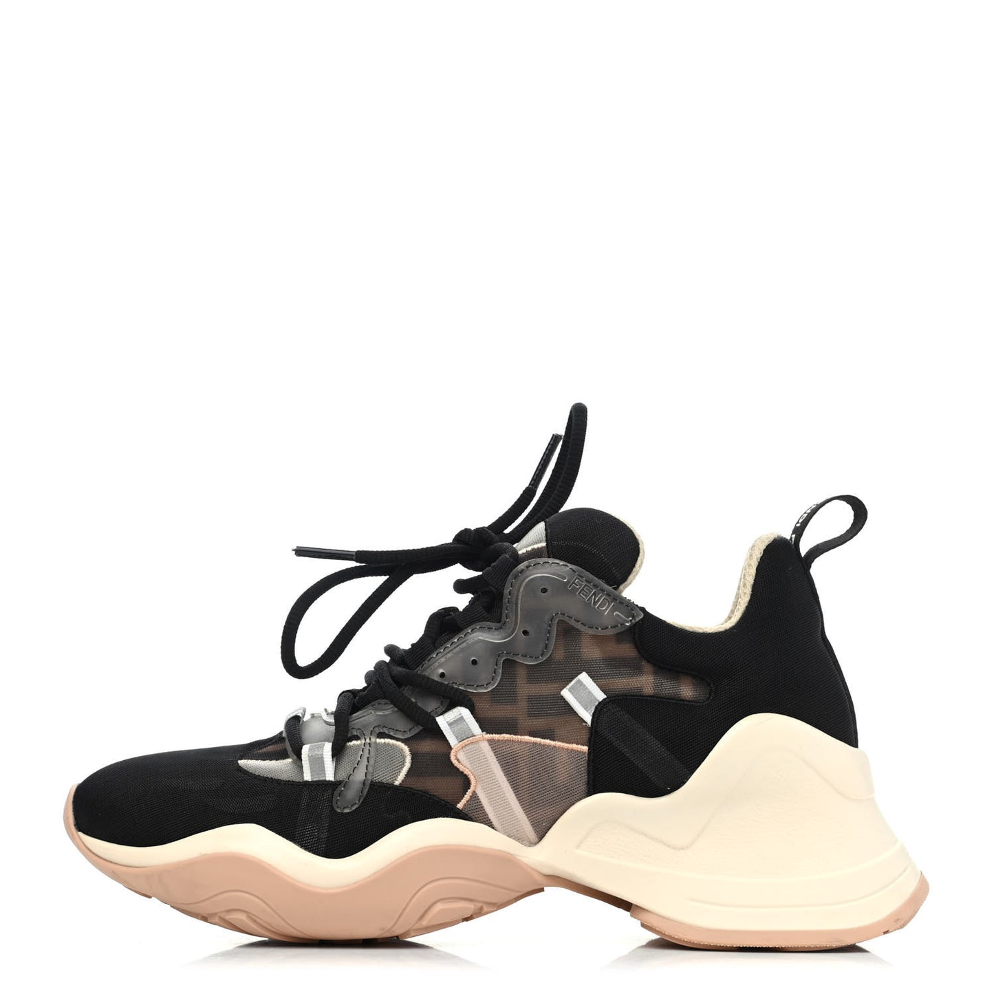 Mesh FF Womens FFluid Low Top Sneakers 36 Tobacco Black Skin