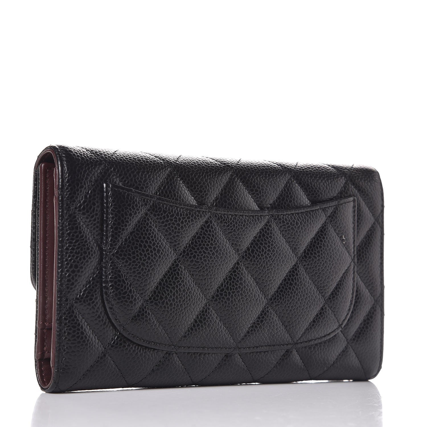 Chanel Caviar Quilted Long Flap Wallet Black 3 of 10