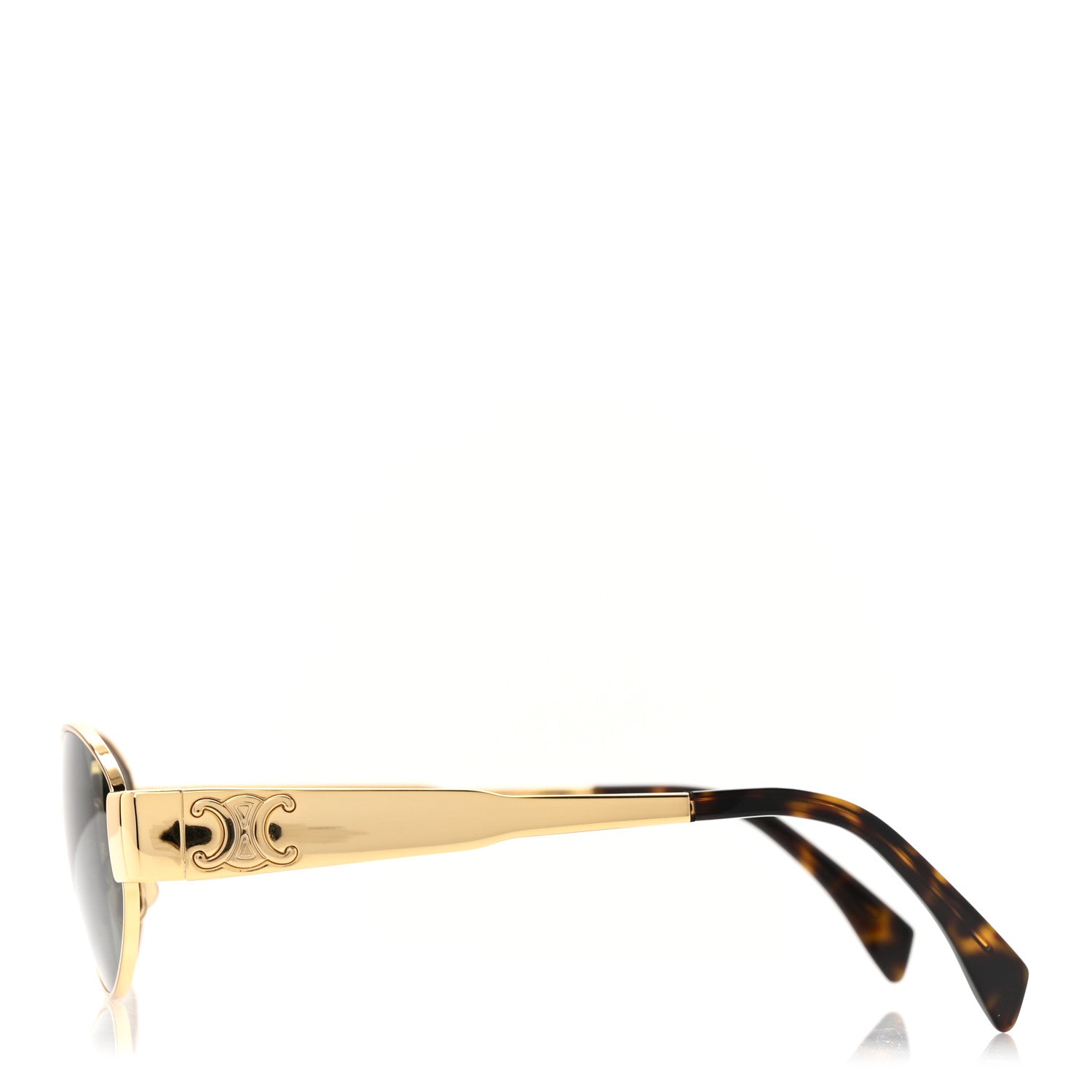 Celine Metal Triomphe 01 Sunglasses CL40235U Gold Green 3 of 7