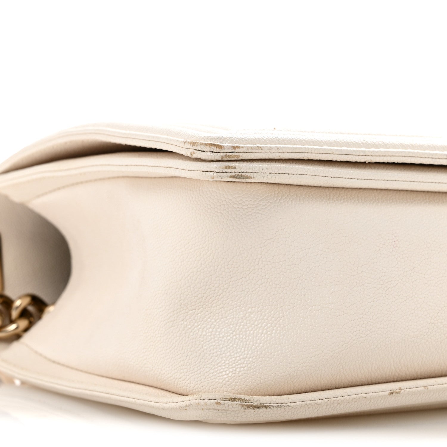 Chanel Caviar Quilted New Medium Boy Flap White 9 of 14