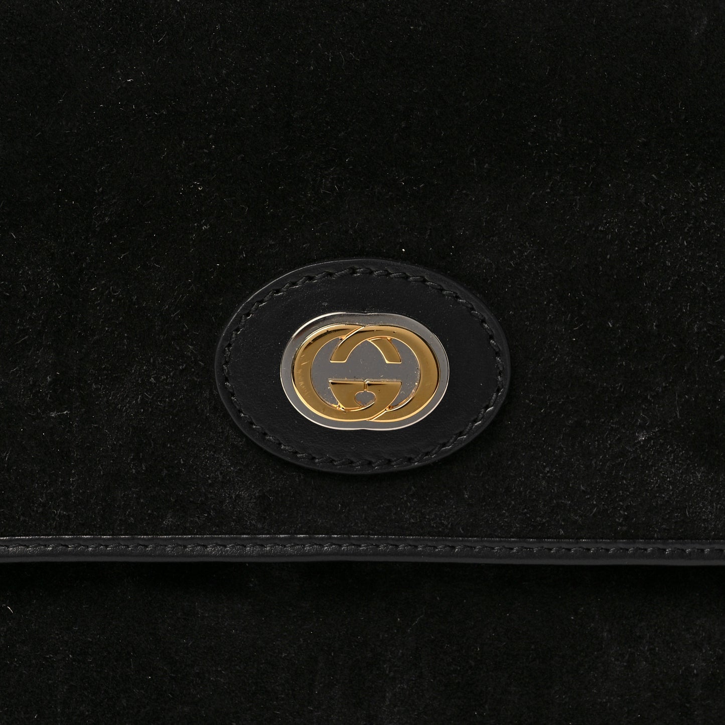 Calfskin Suede Morpheus Messenger Bag Black