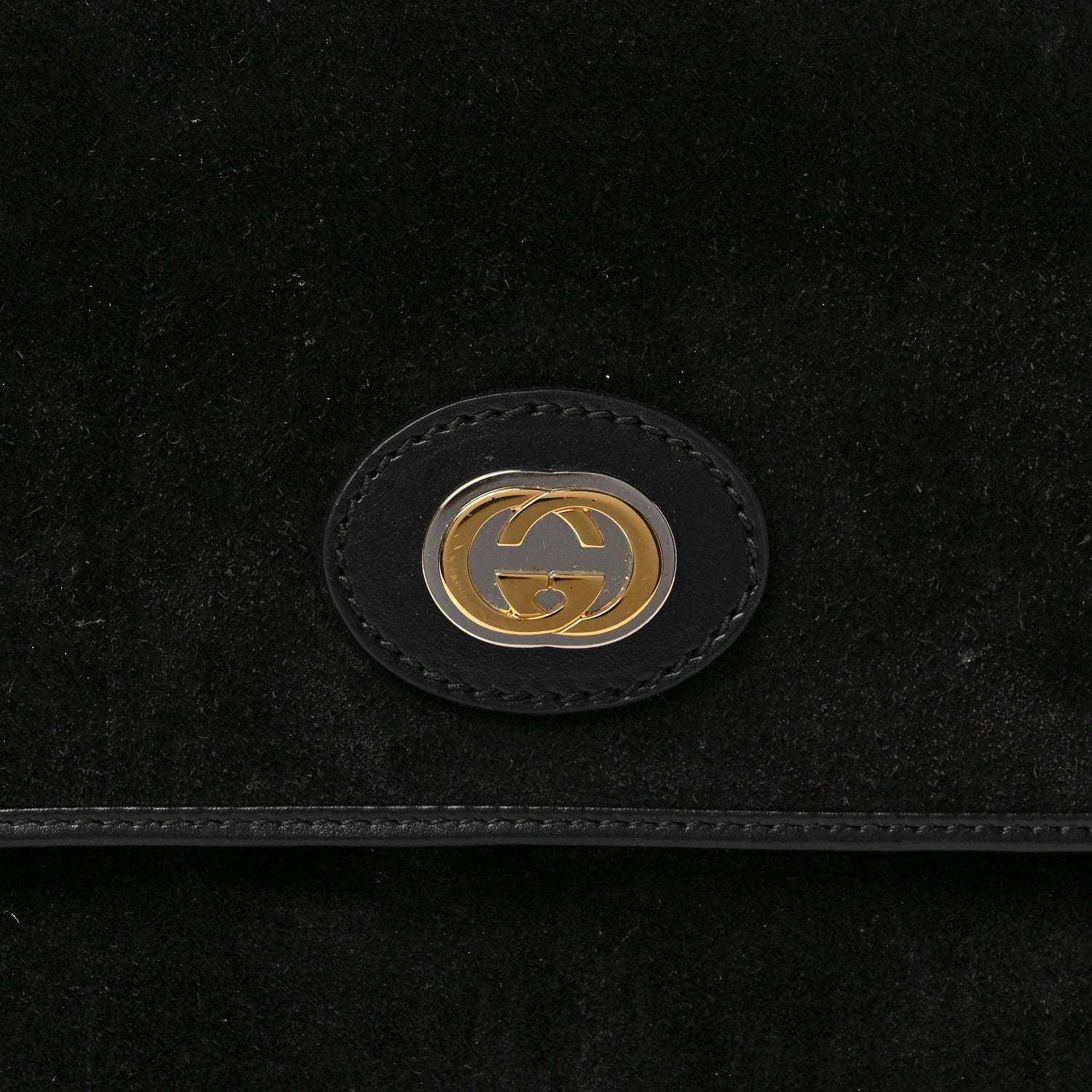 Gucci Calfskin Suede Morpheus Messenger Bag Black 9 of 11