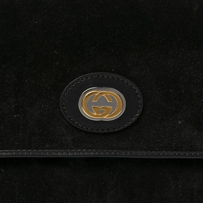 Gucci Calfskin Suede Morpheus Messenger Bag Black 9 of 11