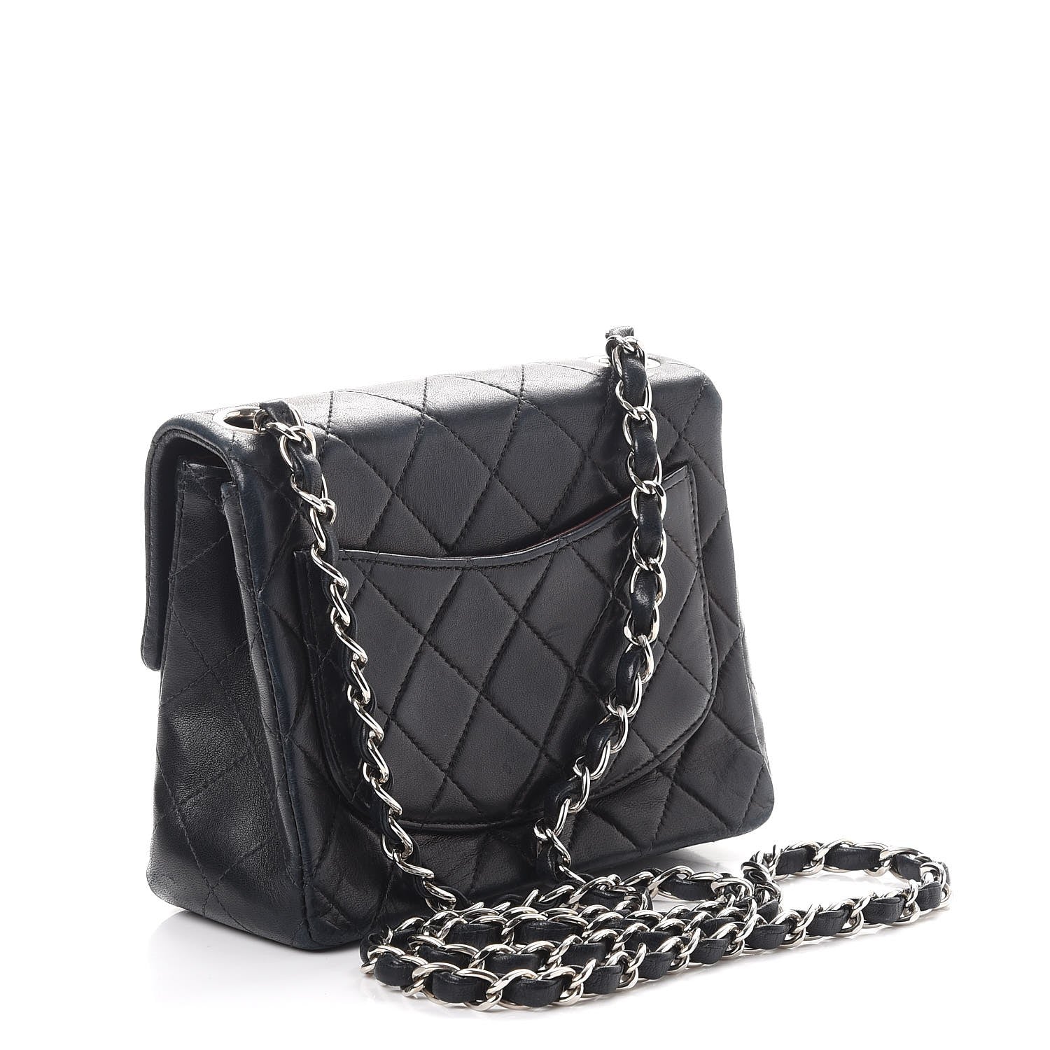 Chanel Lambskin Quilted Mini Square Flap Black 4 of 13