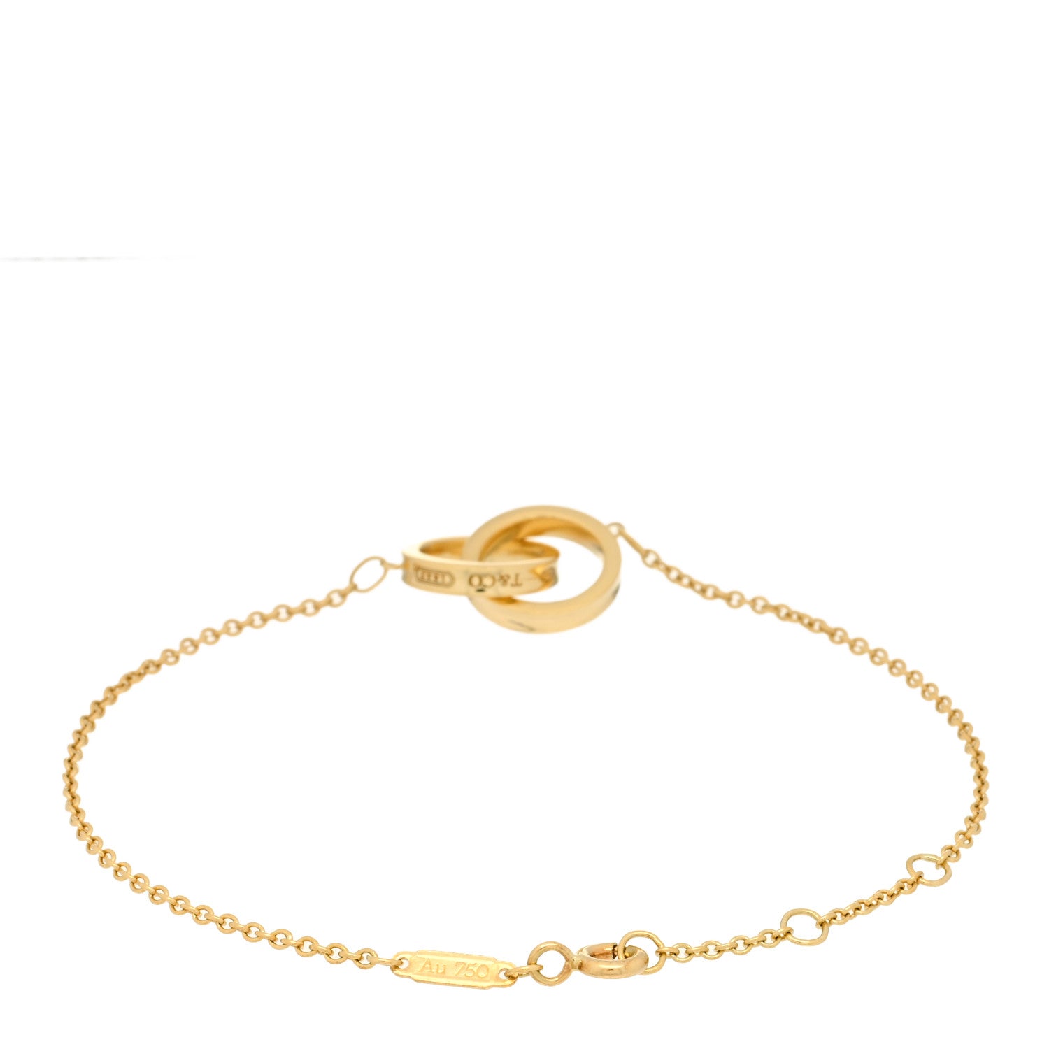 Tiffany 18K Yellow Gold 1837 Interlocking Circles Bracelet 2 of 3