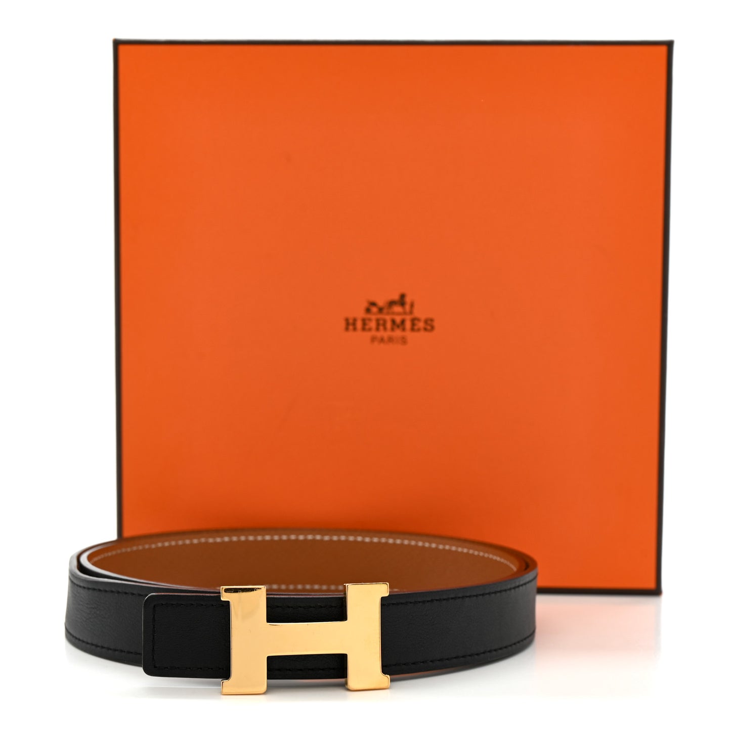 Swift Epsom 24mm Mini Constance H Belt 80 32 Black Gold 80/32 Black Gold