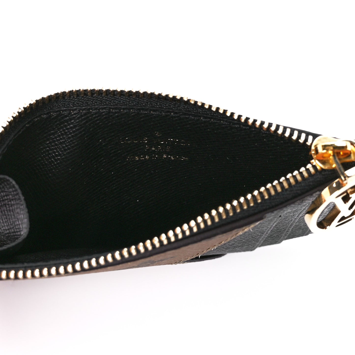 Reverse Monogram Zipped Romy Card Holder