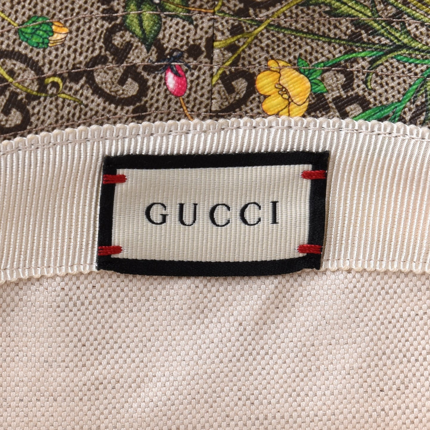 GG Supreme Monogram Flora Fedora Hat M White