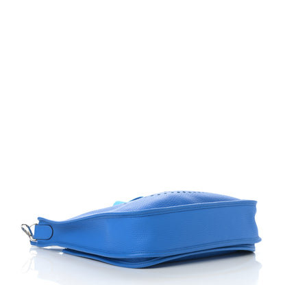 Hermes Taurillon Clemence Evelyne III PM Bleu Hydra 4 of 14