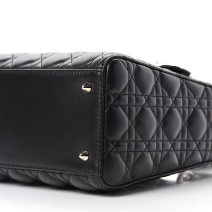 Christian Dior Lambskin Cannage Medium Lady Dior Black 7 of 11