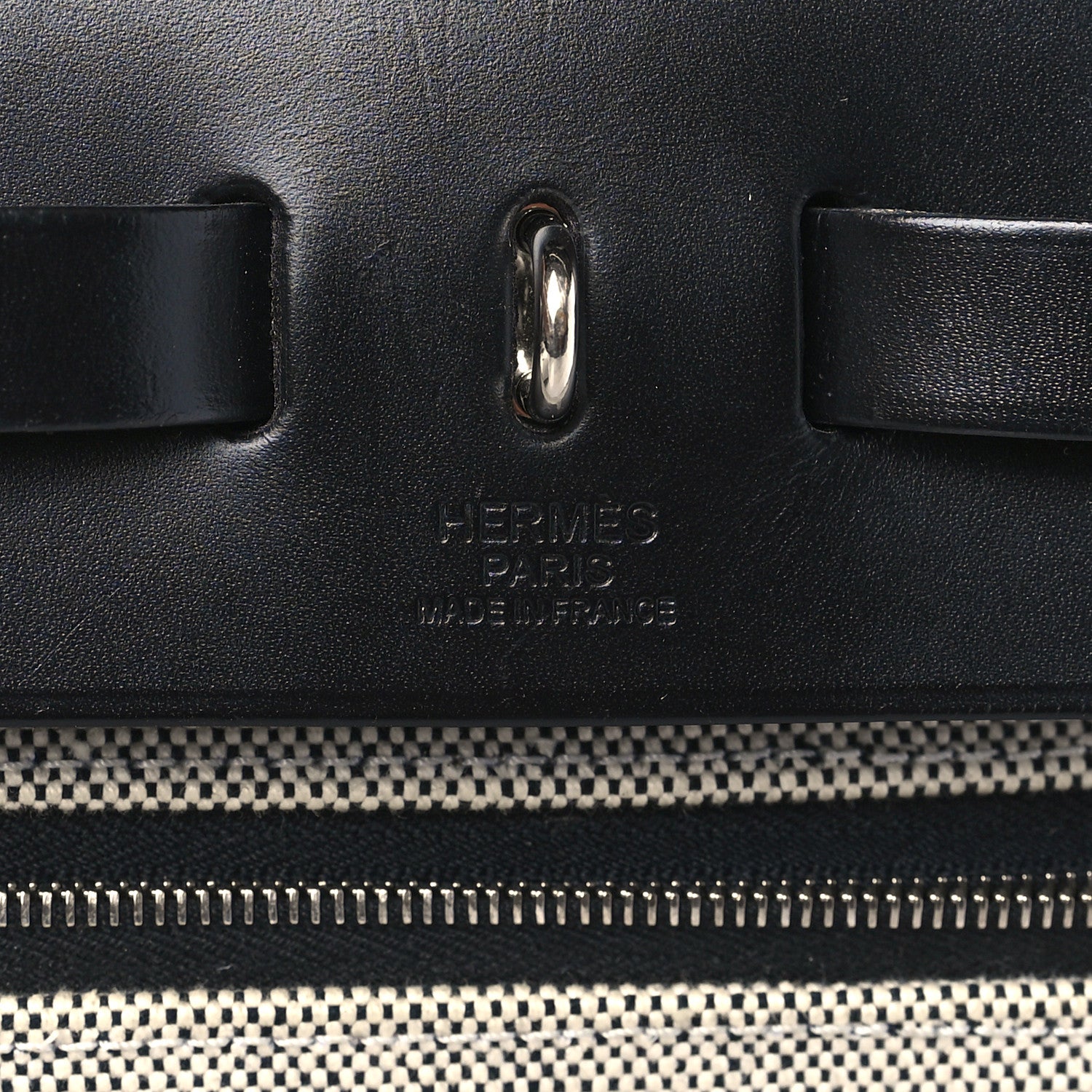 Hermes Toile H Berline Vache Hunter Herbag Zip PM 31 Bleu Encre Black 7 of 10