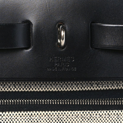 Hermes Toile H Berline Vache Hunter Herbag Zip PM 31 Bleu Encre Black 7 of 10