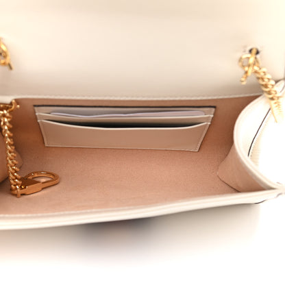 Gucci Textured Calfskin Web Mini Rajah Slim Flap Shoulder Bag Mystic White 5 of 10