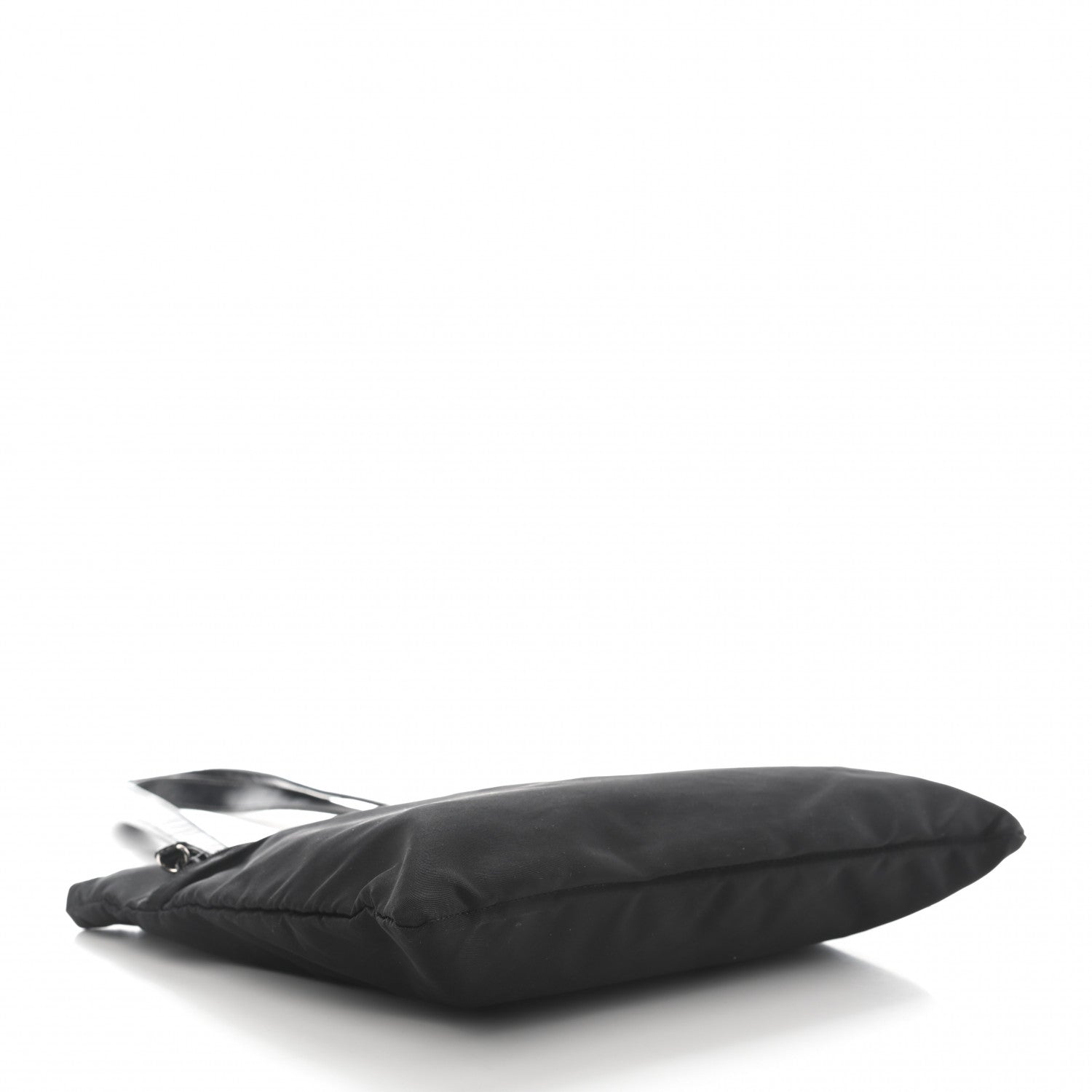 Prada Tessuto Nylon Calfskin Shoulder Bag Black 3 of 10
