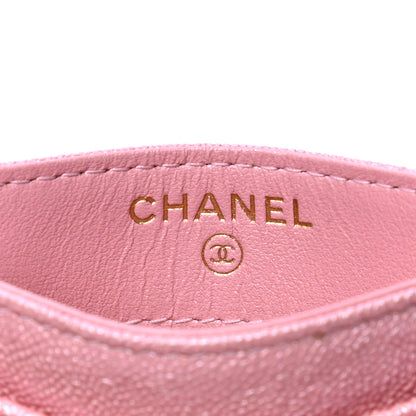 Chanel Iridescent Caviar Quilted Card Holder Rose Pink 4 of 4