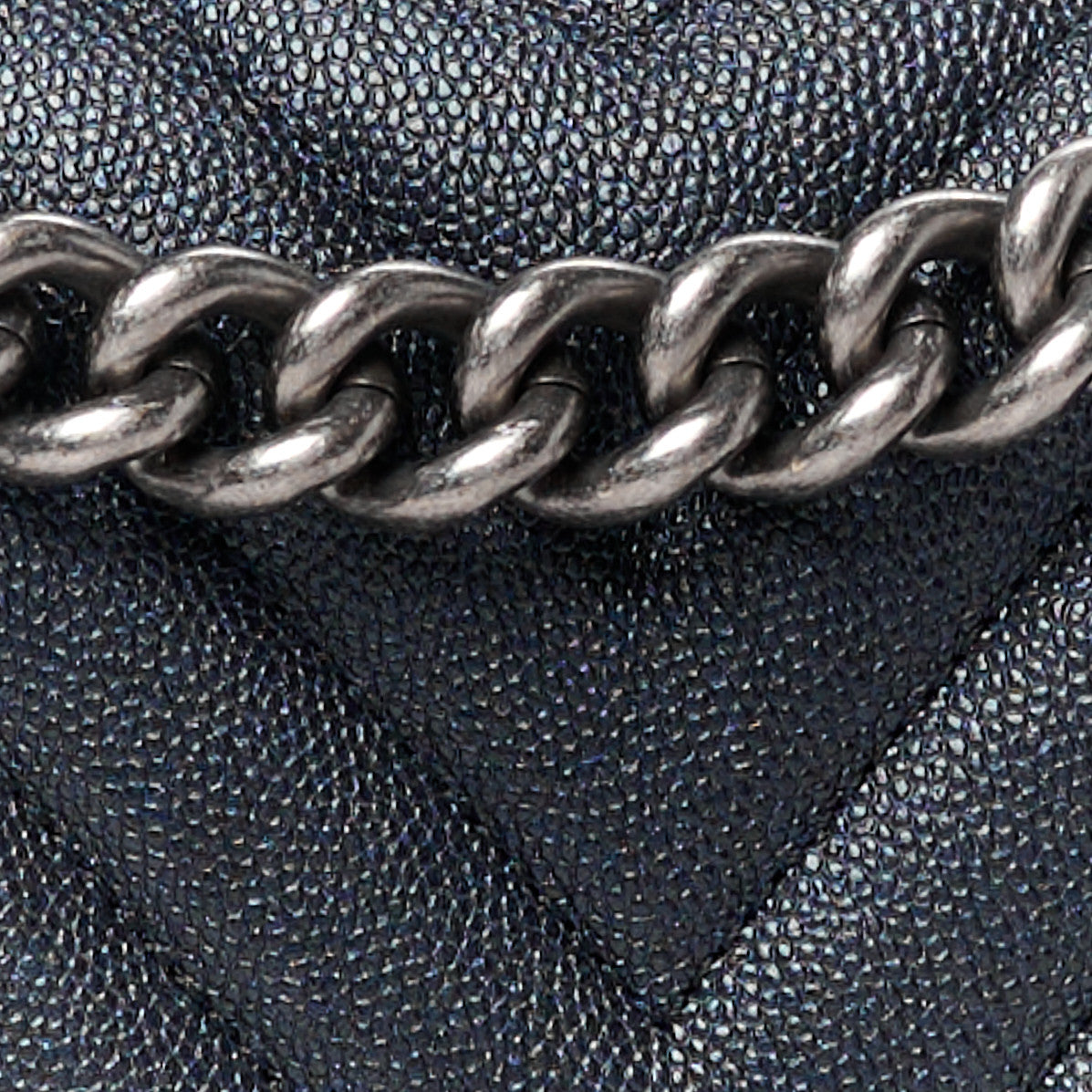 Chanel Caviar Chevron Quilted New Medium Boy Flap Dark Navy Blue 8 of 11
