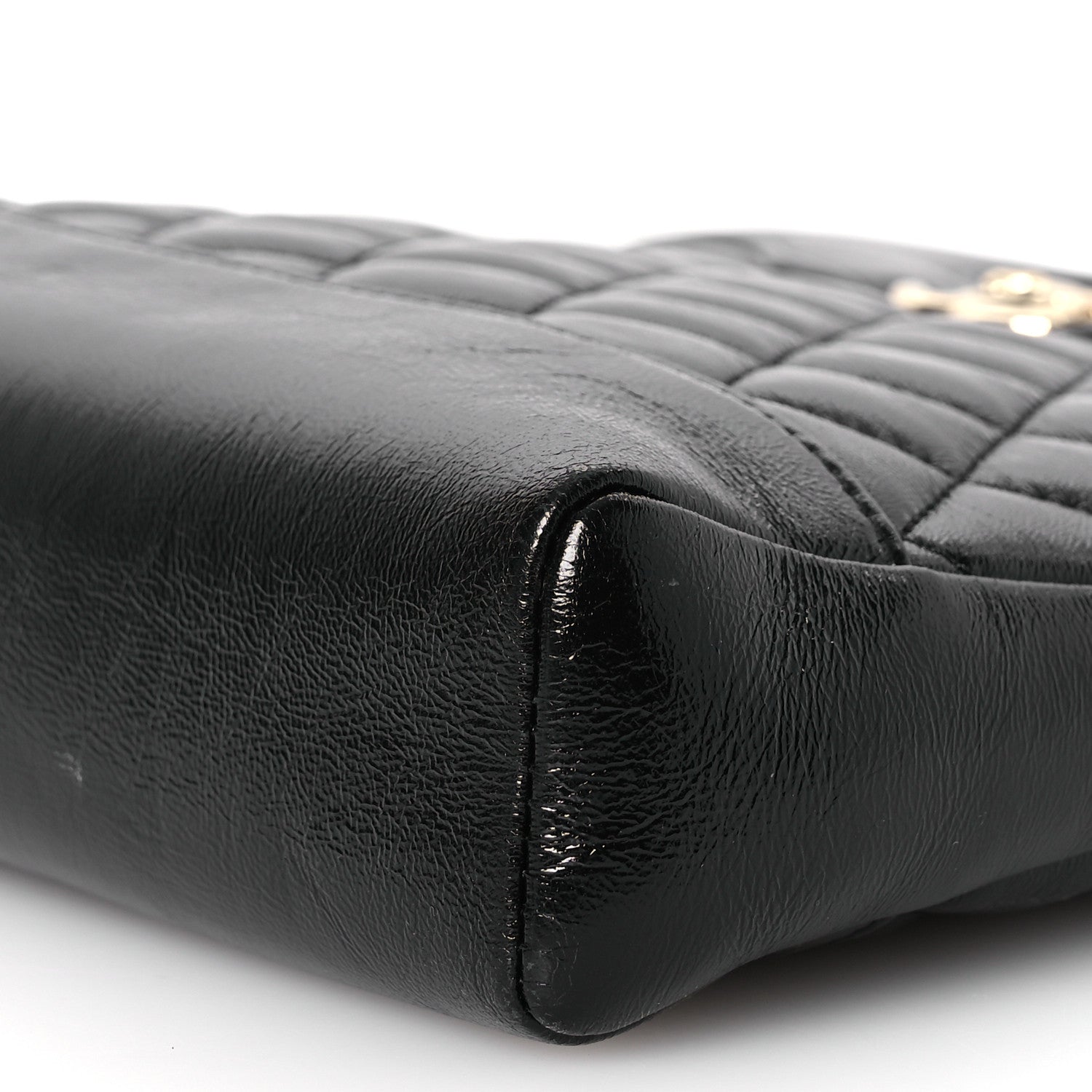 Chanel Shiny Quilted Mini 31 Shopping Bag Black 10 of 10