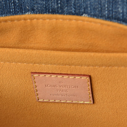 Louis Vuitton Monogram Denim Mini Pleaty Blue 6 of 9