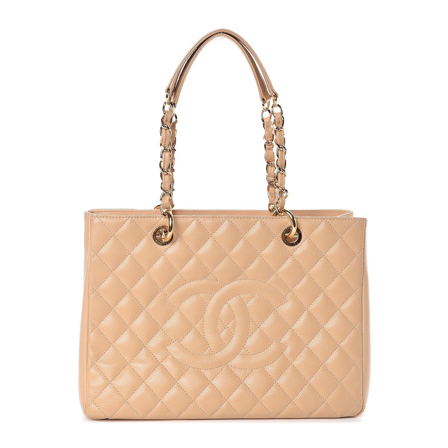 Chanel Caviar Quilted Grand Shopping Tote GST Beige Clair 1 of 11
