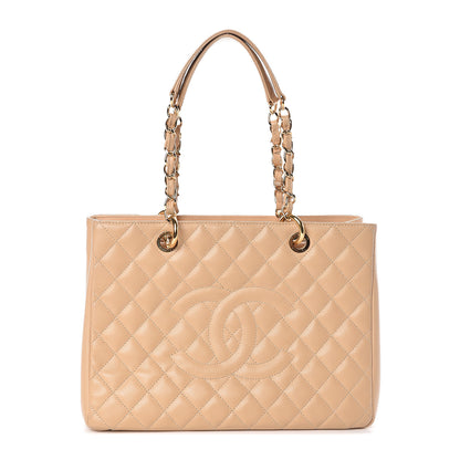 Chanel Caviar Quilted Grand Shopping Tote GST Beige Clair 1 of 11
