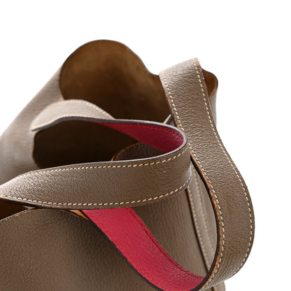 Hermes Chevre Eclat Picotin 18 PM Etoupe Rose Shocking 12 of 13