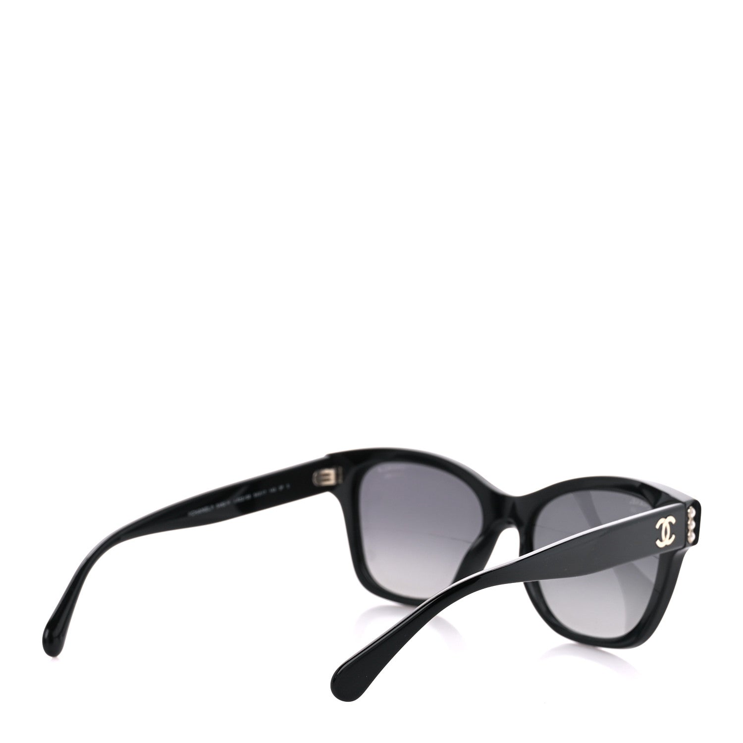 Chanel Acetate Polarized Pearl CC Square Sunglasses 5482-H Black 4 of 8