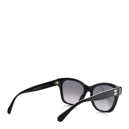 Chanel Acetate Polarized Pearl CC Square Sunglasses 5482-H Black 4 of 8
