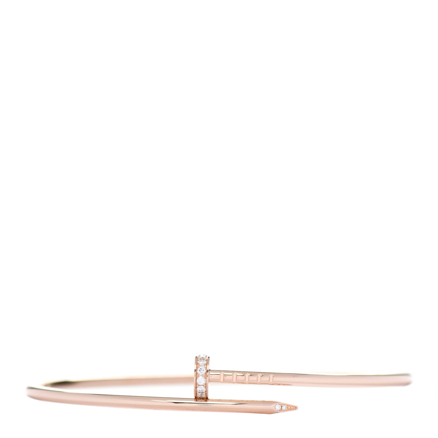 18K Pink Gold Diamond Small Juste Un Clou Bracelet 19