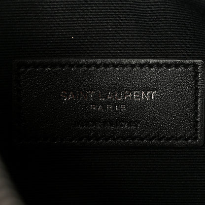 Saint Laurent Crinkled Calfskin Matelasse Monogram Niki Bill Pouch Black 6 of 8