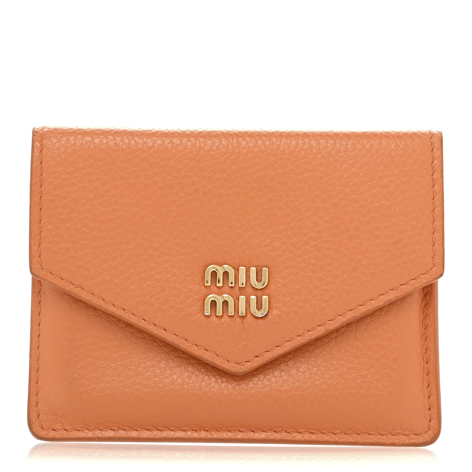 Miu Miu Vitello Phenix Card Holder Papaya 1 of 8