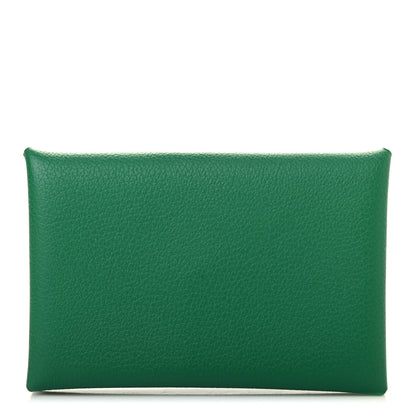 Hermes Evercolor Calvi Card Case Vert Vertigo 1 of 7