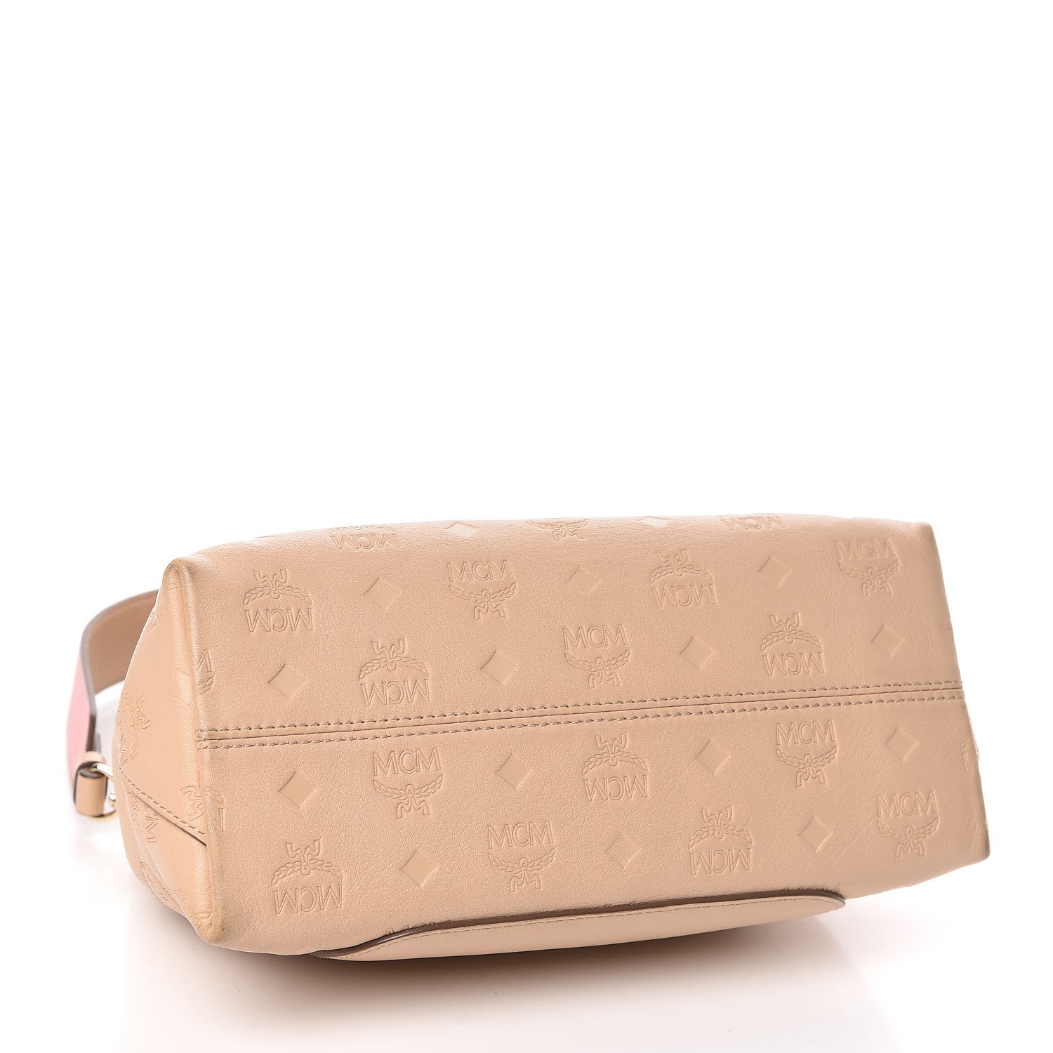MCM Calfskin Ottomar Monogram Small Original Crossbody Bag New Beige 4 of 16