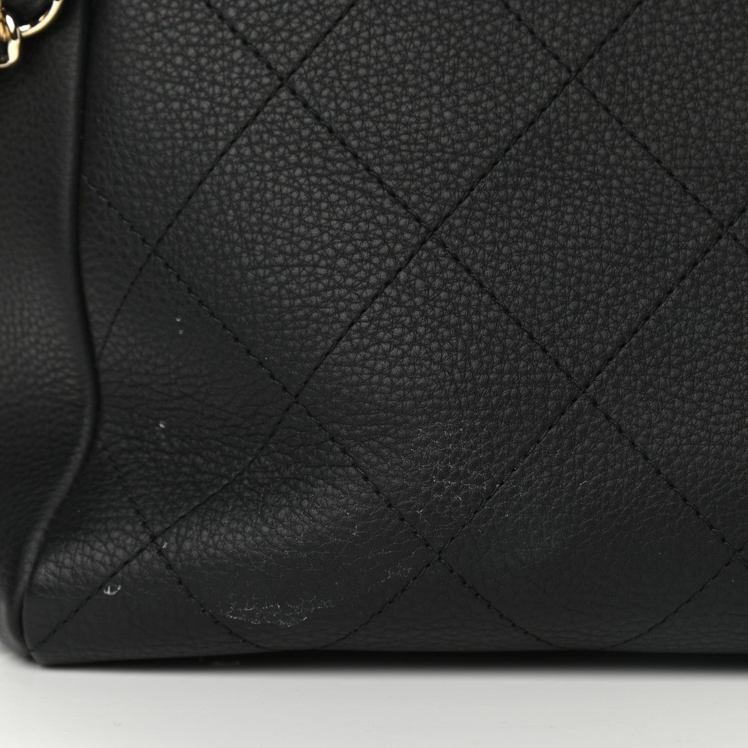 Chanel Bullskin Stitched Medium Shopping Bag Black 13 of 13