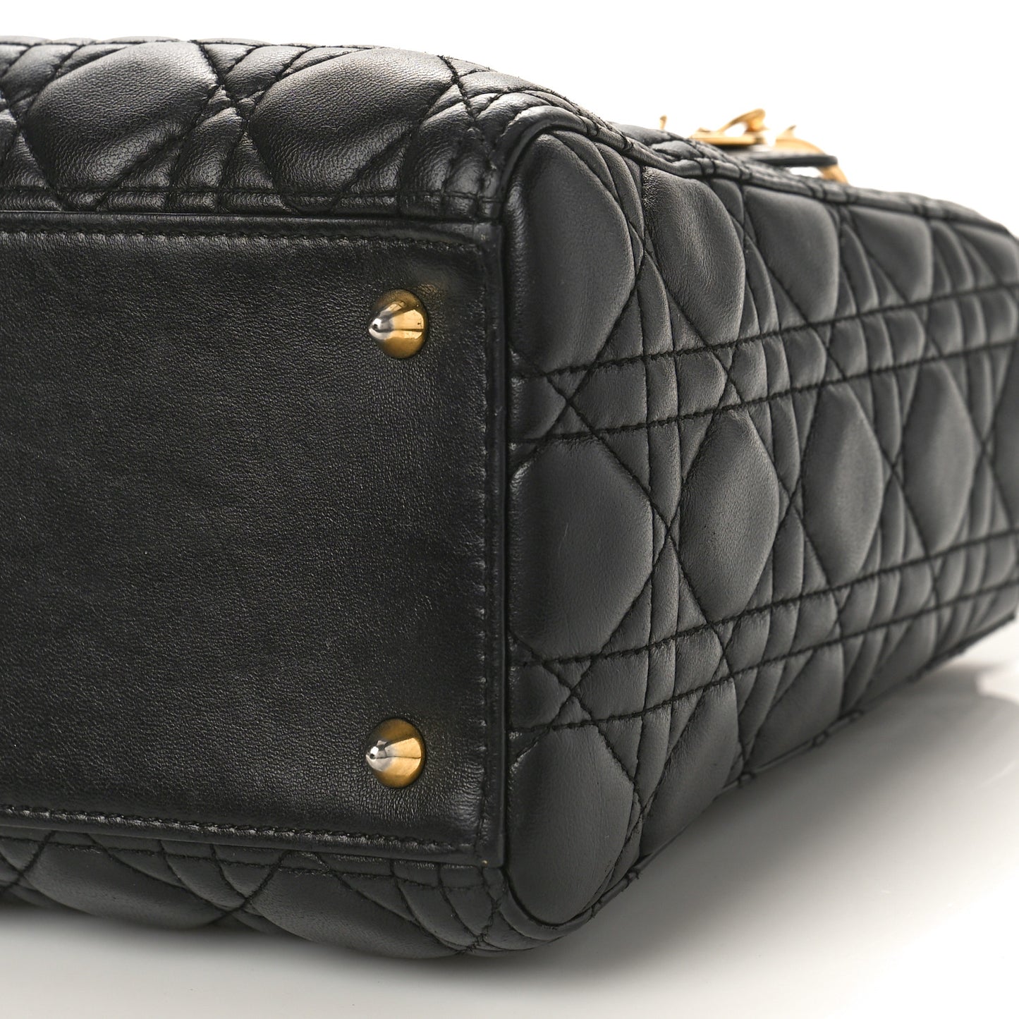 Lambskin Cannage Medium Lady Dior Black