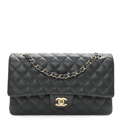 Chanel Caviar Quilted Medium Double Flap Dark Grey 1 of 8