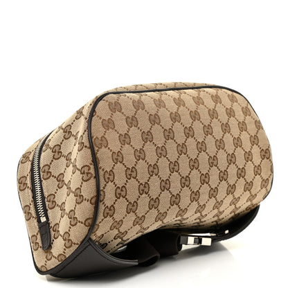 Gucci Monogram Dollar Calfskin Waist Pouch Beige Ebony Testa di Moro Marrone Scuro 4 of 13