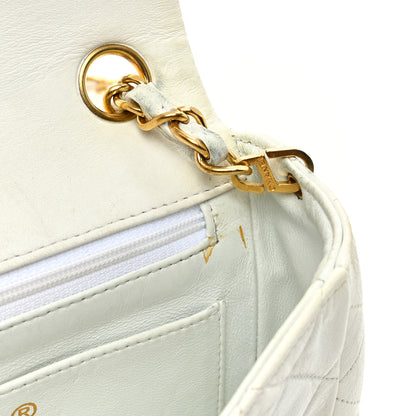 Chanel Lambskin Quilted Mini Square Flap White 13 of 16