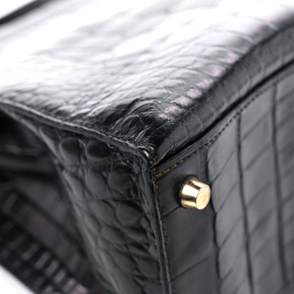 Hermes Matte Alligator Kelly Sellier 32 Black 10 of 25