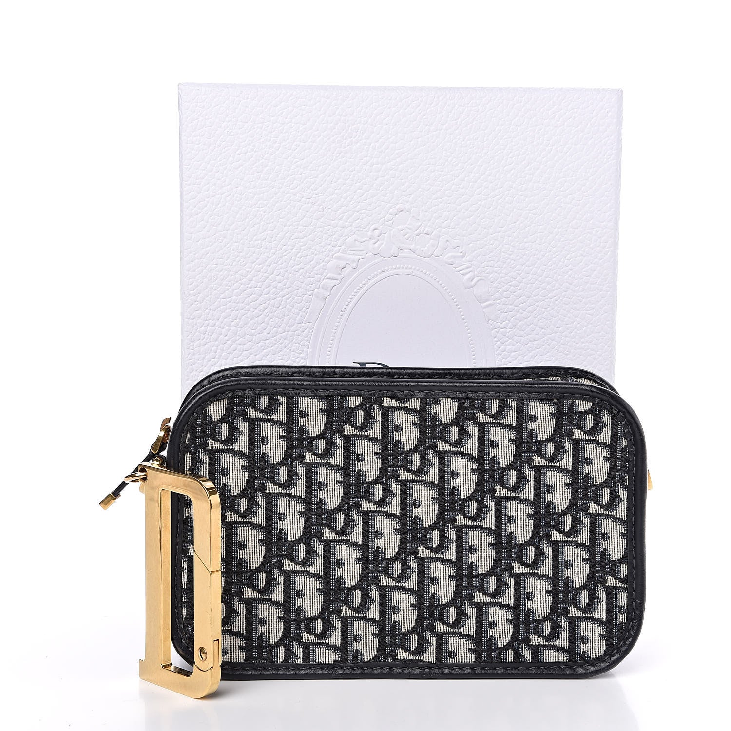 Christian Dior Oblique Diorquake Clutch Blue 8 of 8