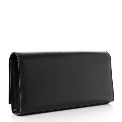 Saint Laurent Grain De Poudre Monogram Cassandre Clutch Black 3 of 8