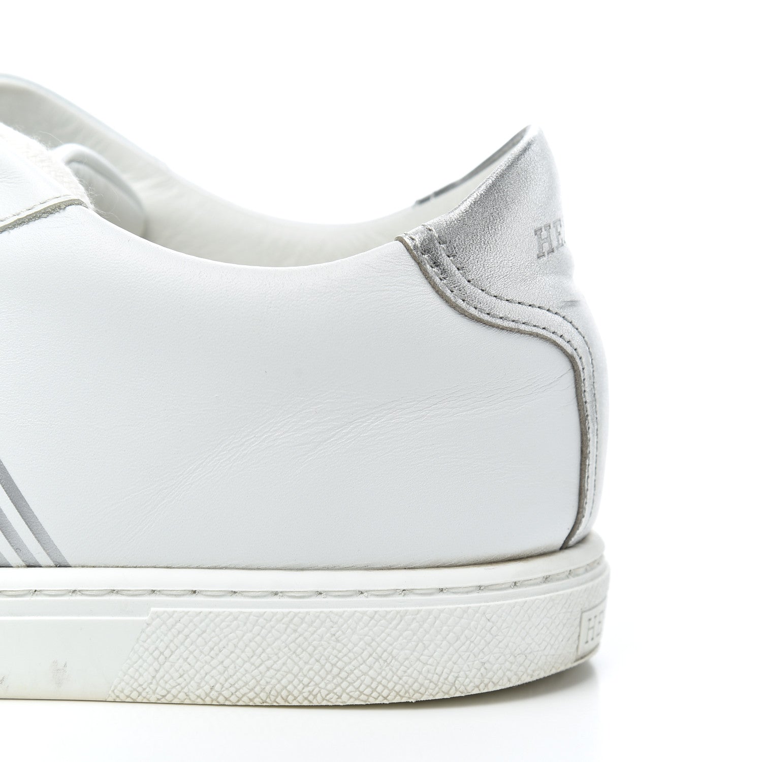 Hermes Nappa Womens Avantage Sneakers 39.5 White Argent 11 of 24