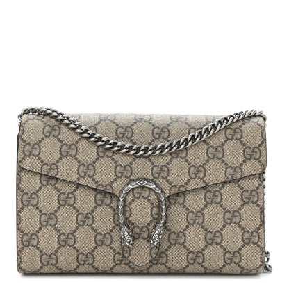Gucci GG Supreme Monogram Mini Dionysus Chain Wallet Beige Black 1 of 10