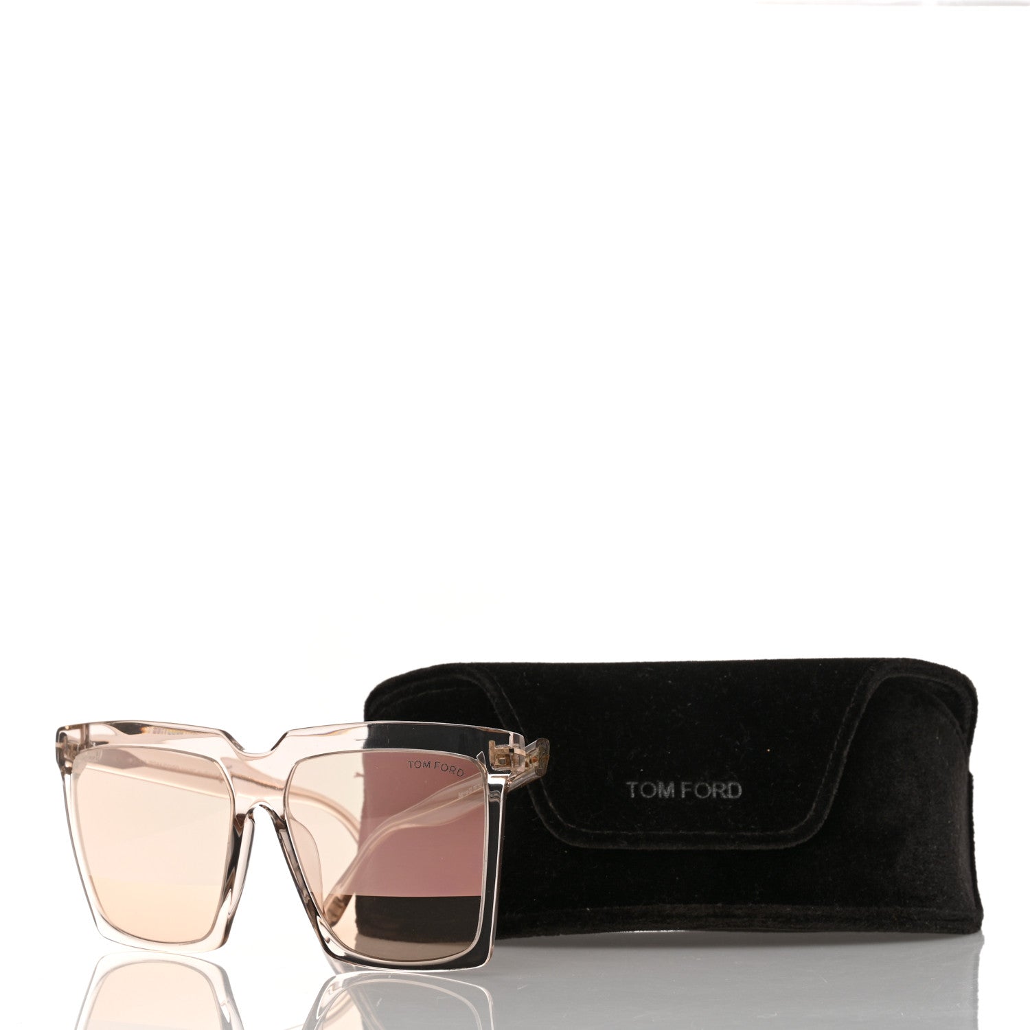 Tom Ford Acetate Polarized Sabrina Cat Eye Sunglasses TF764 Beige 8 of 8