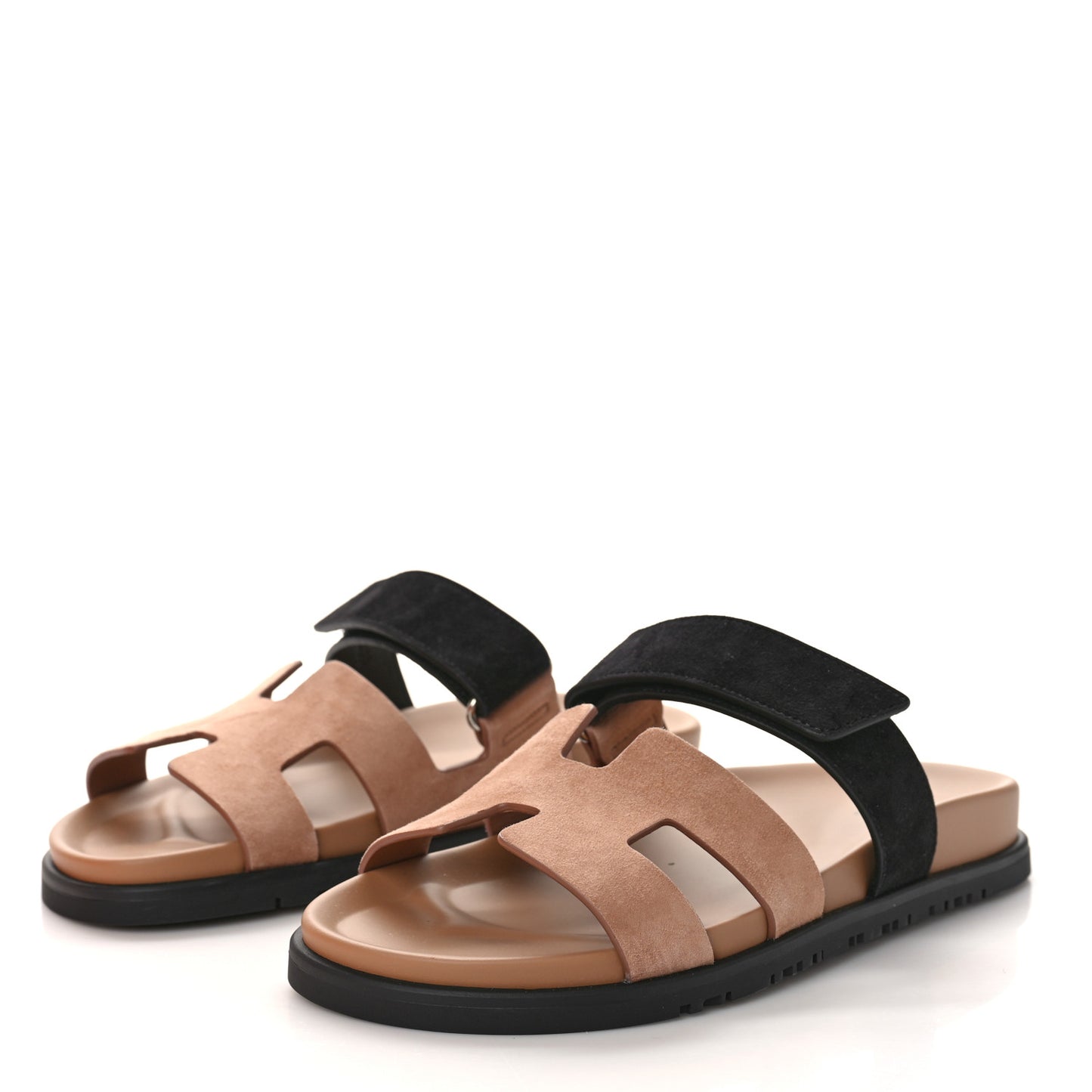 Suede Goatskin Womens Chypre Sandals 38 Rose Perle Black