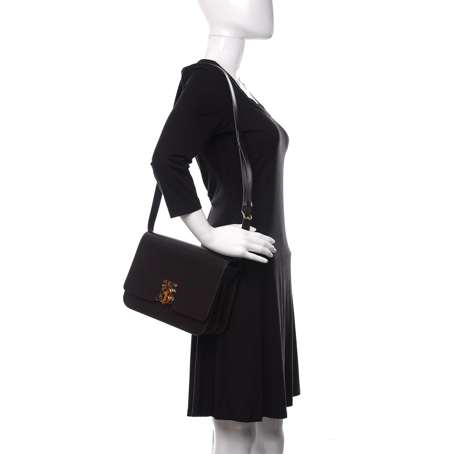 Calfskin Medium TB Bag Coffee